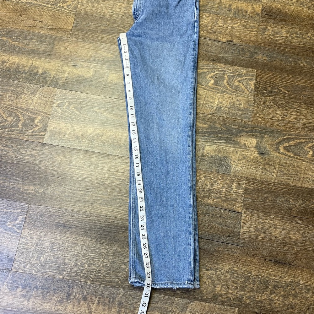 Abercrombie Fitch Jeans 90s Straight Ultra High Rise Cross Waist Distressed 26/2 - Picture 10 of 11